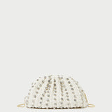 Loeffler Randall - Bailey White/Crystal Dome Clutch