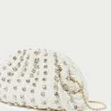 Loeffler Randall - Bailey White/Crystal Dome Clutch