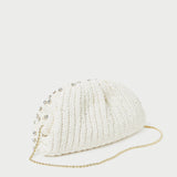 Loeffler Randall - Bailey White/Crystal Dome Clutch