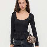 Loeffler Randall - Bailey Leopard Jersey Dome Clutch