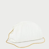 Loeffler Randall - Bailey White Pleated Dome Clutch