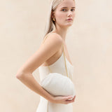 Loeffler Randall - Bailey White Pleated Dome Clutch