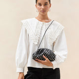 Loeffler Randall - Bailey Black/Silver Dome Clutch
