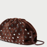 Loeffler Randall - Bailey Espresso/Silver Dome Clutch
