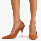 Jude - Bank Pump Tan Grained Leather