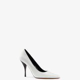 Jude - Bank Pump White Creased Leather