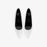 Jude - Bank Pump White Creased Leather