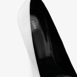 Jude - Bank Pump White Creased Leather