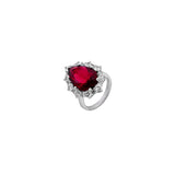 Dorsey - BARTLETT, LAB RED SAPPHIRE RING, SILVER
