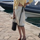 DÔEN - BATEAU BAG -- BLACK RAFFIA