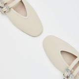 Le Monde Beryl - Ballet Claudia Slipper / Ecru Naplack Leather