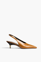 Khaite - Bella Low Pump in Cuoio Glazed Leather