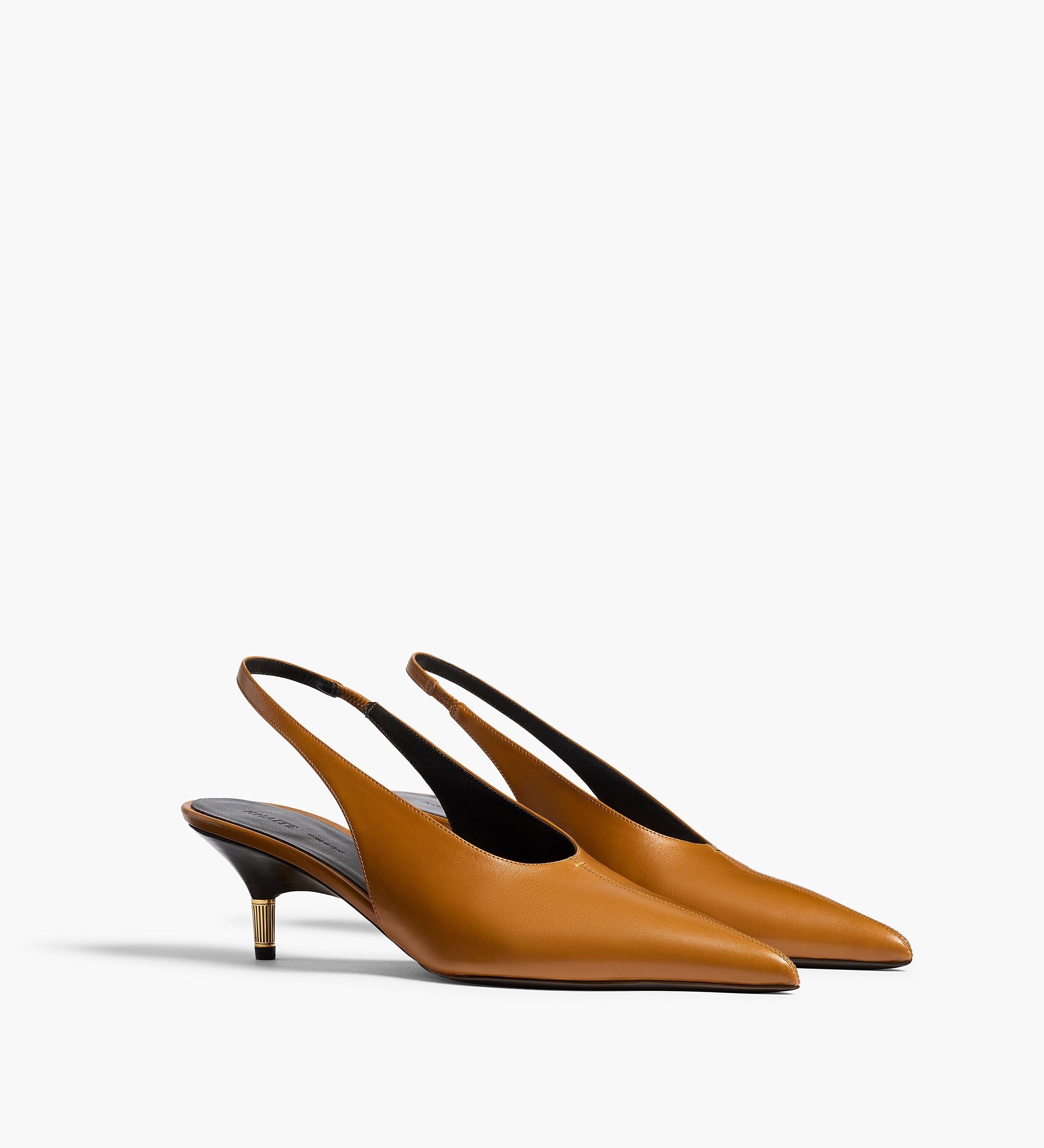 Khaite - Bella Low Pump in Cuoio Glazed Leather