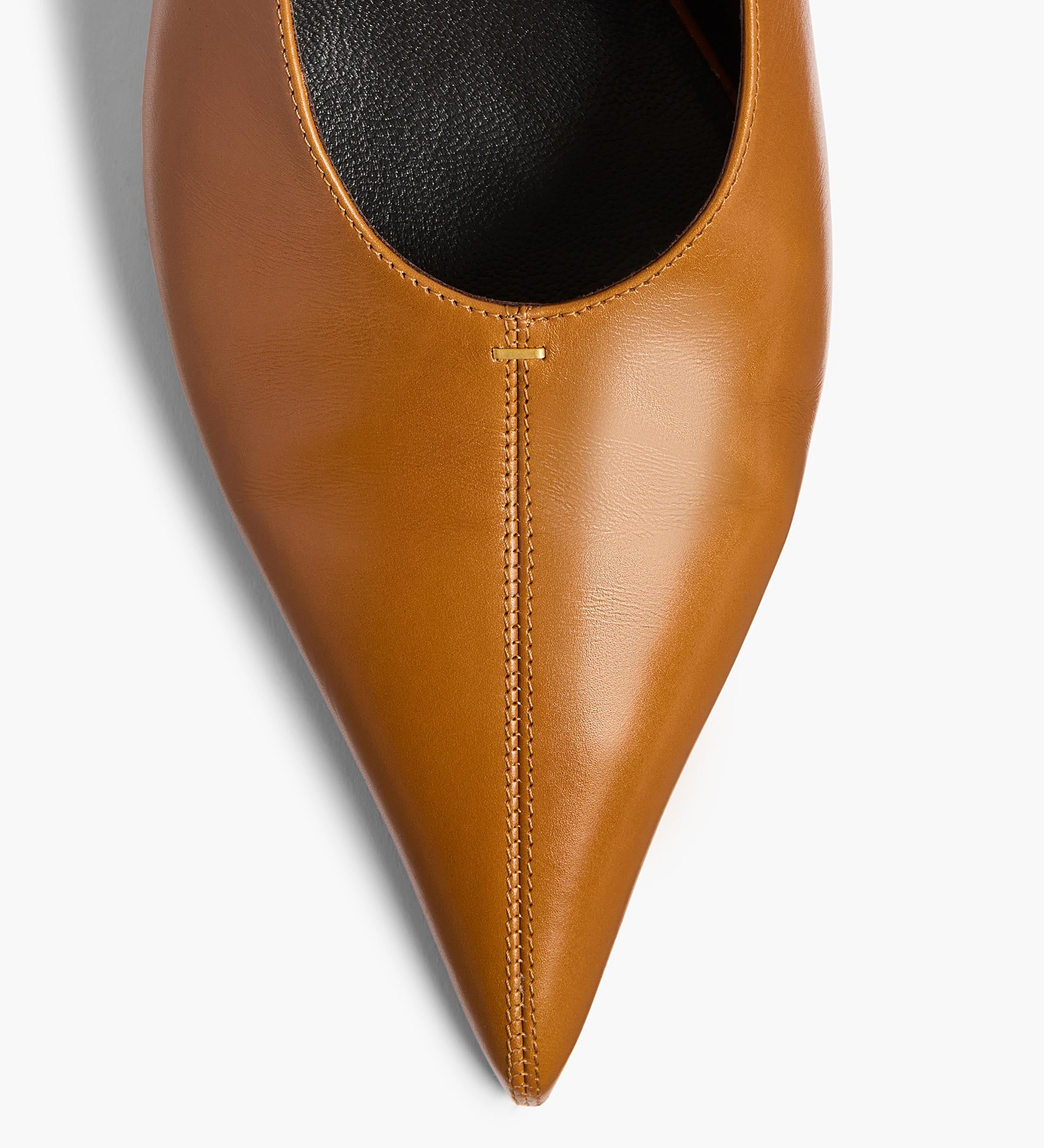 Khaite - Bella Low Pump in Cuoio Glazed Leather