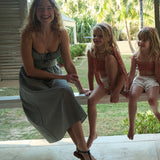 DÔEN - BELLINE DRESS -- NOIR LA MADDALENA GINGHAM