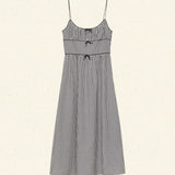 DÔEN - BELLINE DRESS -- NOIR LA MADDALENA GINGHAM