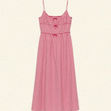 DÔEN - BELLINE DRESS -- ROUGE LA MADDALENA GINGHAM