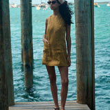 DÔEN - BENNETTE DRESS -- GOLDEN OLIVE
