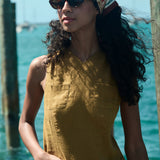 DÔEN - BENNETTE DRESS -- GOLDEN OLIVE