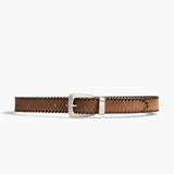 Khaite - Benny Belt with Whipstitch in Dattero and Silver