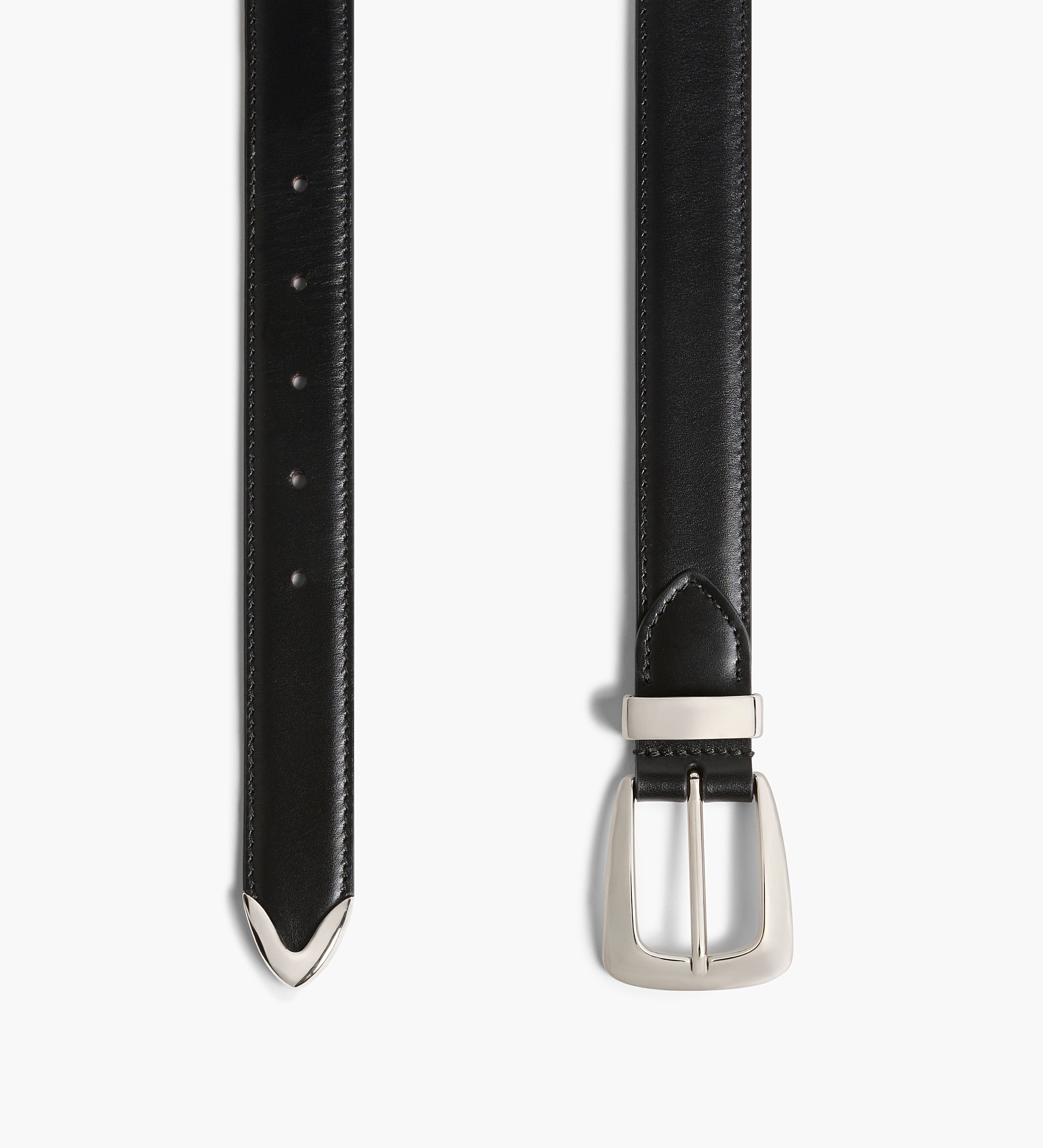 Khaite - Benny Belt in Black Leather with Silver