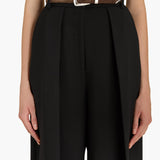 Khaite - Benny Belt in Ebano Suede with Silver