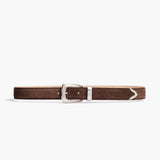 Khaite - Benny Belt in Ebano Suede with Silver
