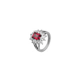 Dorsey - BENSON, LAB RED SAPPHIRE PINKY RING, SILVER