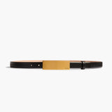 Khaite - Berlin Belt in Black Leather with Antique Gold