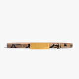 Khaite - Berlin Belt in Python - Embossed Taupe with Antique Gold