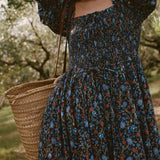 DÔEN - BIJOU DRESS -- NOIR PRAIRIE DE MONTAGNE