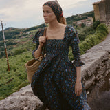 DÔEN - BIJOU DRESS -- NOIR PRAIRIE DE MONTAGNE