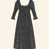 DÔEN - BIJOU DRESS -- NOIR PRAIRIE DE MONTAGNE