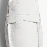Khaite - Billy Loafer in Optic White Pebbled Leather