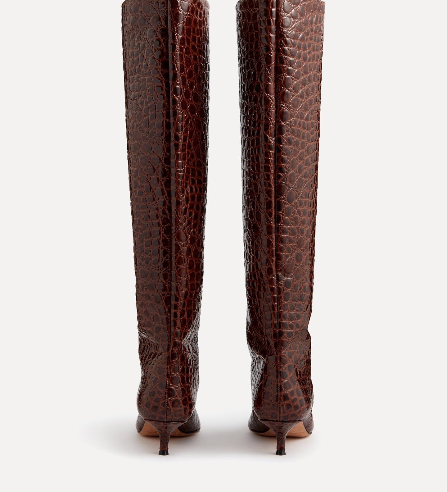 Le Monde Beryl - Babouche Kitten Boot / Castagna Leather Croc Effect