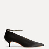 Le Monde Beryl - Babouche Kitten Crystal / Black Satin