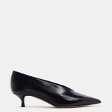 Le Monde Beryl - Babouche Kitten/ Black Leather Eel Effect