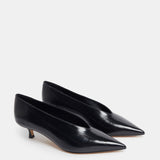Le Monde Beryl - Babouche Kitten/ Black Leather Eel Effect