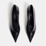 Le Monde Beryl - Babouche Kitten/ Black Leather Eel Effect