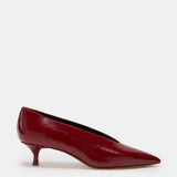 Le Monde Beryl - Babouche Kitten/ Oxblood Leather Eel Effect