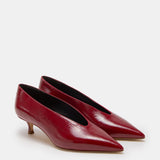 Le Monde Beryl - Babouche Kitten/ Oxblood Leather Eel Effect