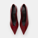 Le Monde Beryl - Babouche Kitten/ Oxblood Leather Eel Effect