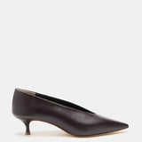Le Monde Beryl - Babouche Kitten Heel / Plum Leather