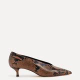 Le Monde Beryl - Babouche Kitten / Fango Leather Snake Effect