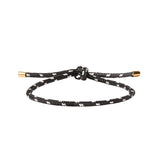 Dorsey - PARACORD NOIR ET BLANC TIE ANKLET, GOLD
