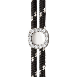 Dorsey - JAMES BEZEL NOIR ET BLANC PARACORD BRACELET, SILVER