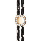 Dorsey - JAMES BEZEL NOIR ET BLANC PARACORD ANKLET, GOLD