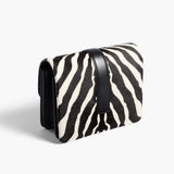 Khaite - Blake Crossbody Bag in Zebra Haircalf and Black Leather