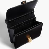 Khaite - Blake Crossbody Bag in Zebra Haircalf and Black Leather