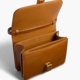 Khaite - Blake Crossbody Bag in Dark Honey Leather